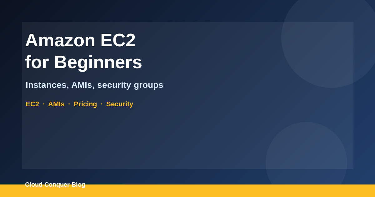 Amazon EC2 instances security groups and pricing guide